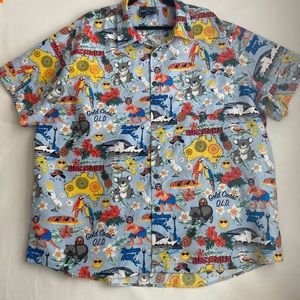 DBL Apparel short sleeve collared button up Australia icons shirt  men’s XL